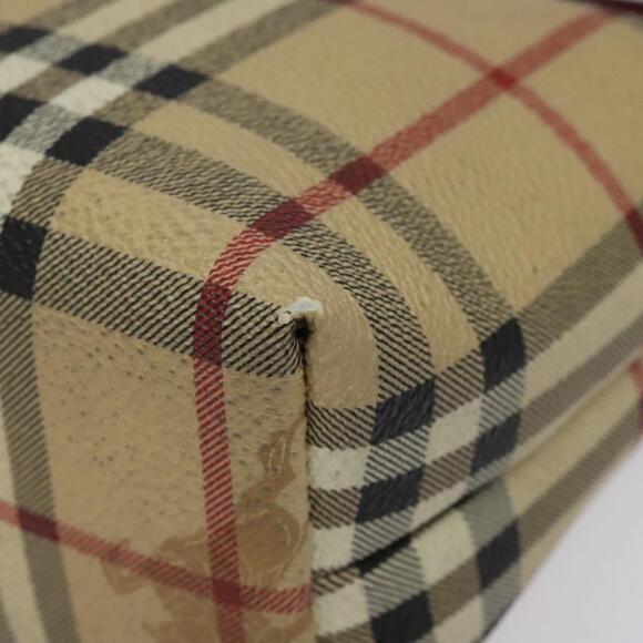 Burberry Nova Check Hand Bag Pvc Beige Silver - Picture 9 of 16